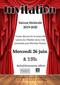 Présentation Saison théâtrale 2019-2020 - Théâtre de la Cité