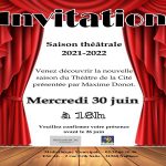 Invitation à la présentation théâtrale 2021/2022