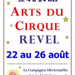 Stage Arts du Cirque pour enfants de 4 à 14 ans du 22 au 26 août