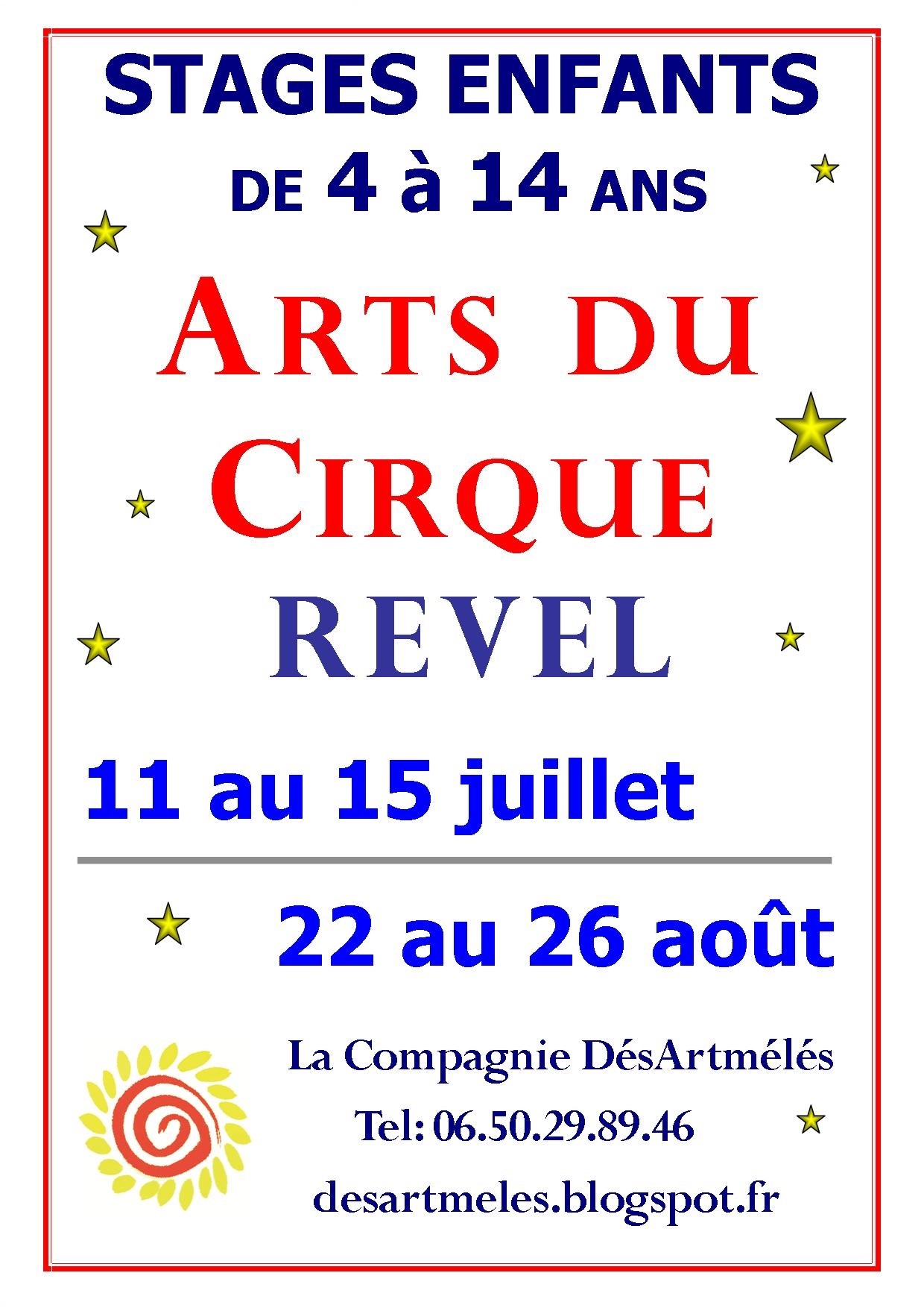 Stage Arts du Cirque pour enfants de 4 à 14 ans du 11 au 15 juillet