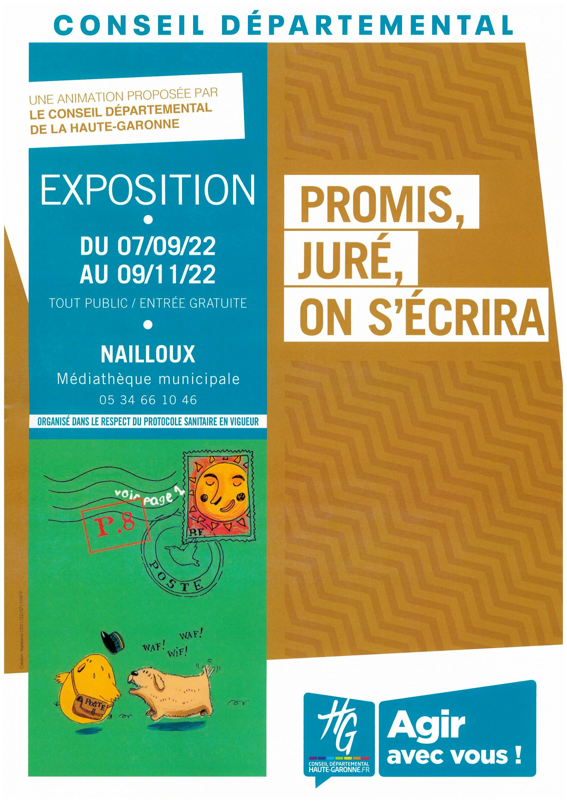 Exposition : "Promis juré, on s'écrira" par la Médiathèque Départementale de la Haute Garonne