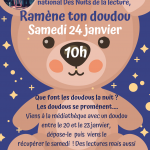 Nuits de la lecture - Ramène ton doudou