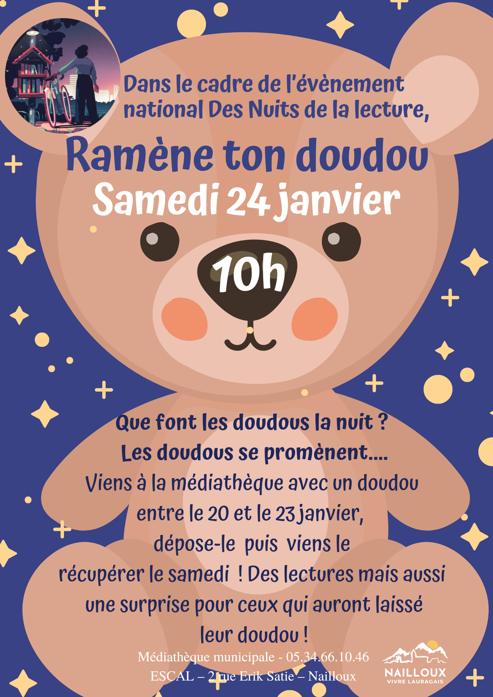 Nuits de la lecture - Ramène ton doudou