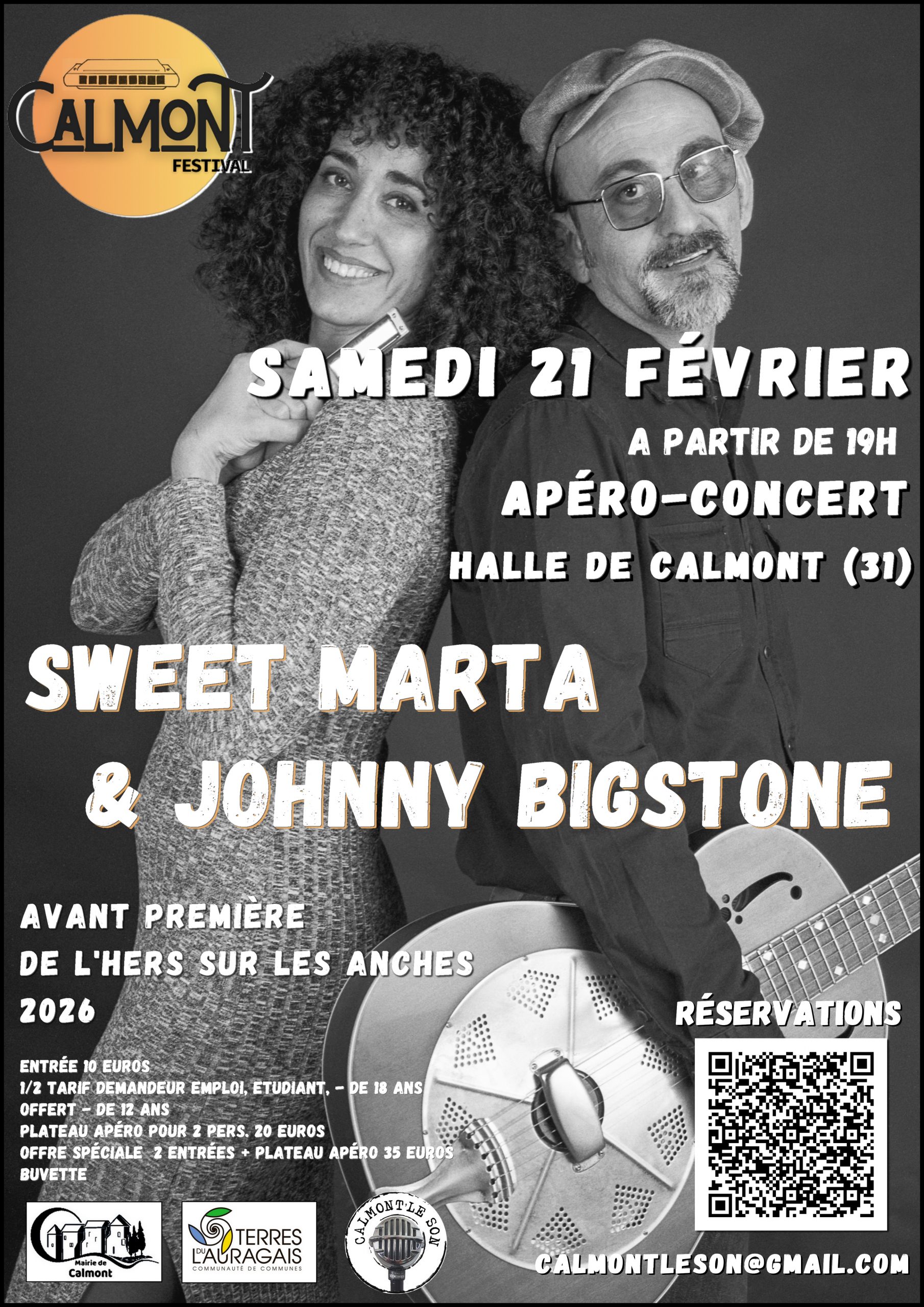 Apéro-Concert avec Sweet Marta et Johnny Bigstone en avant première du festival "De l'Hers sur les anches" 2026