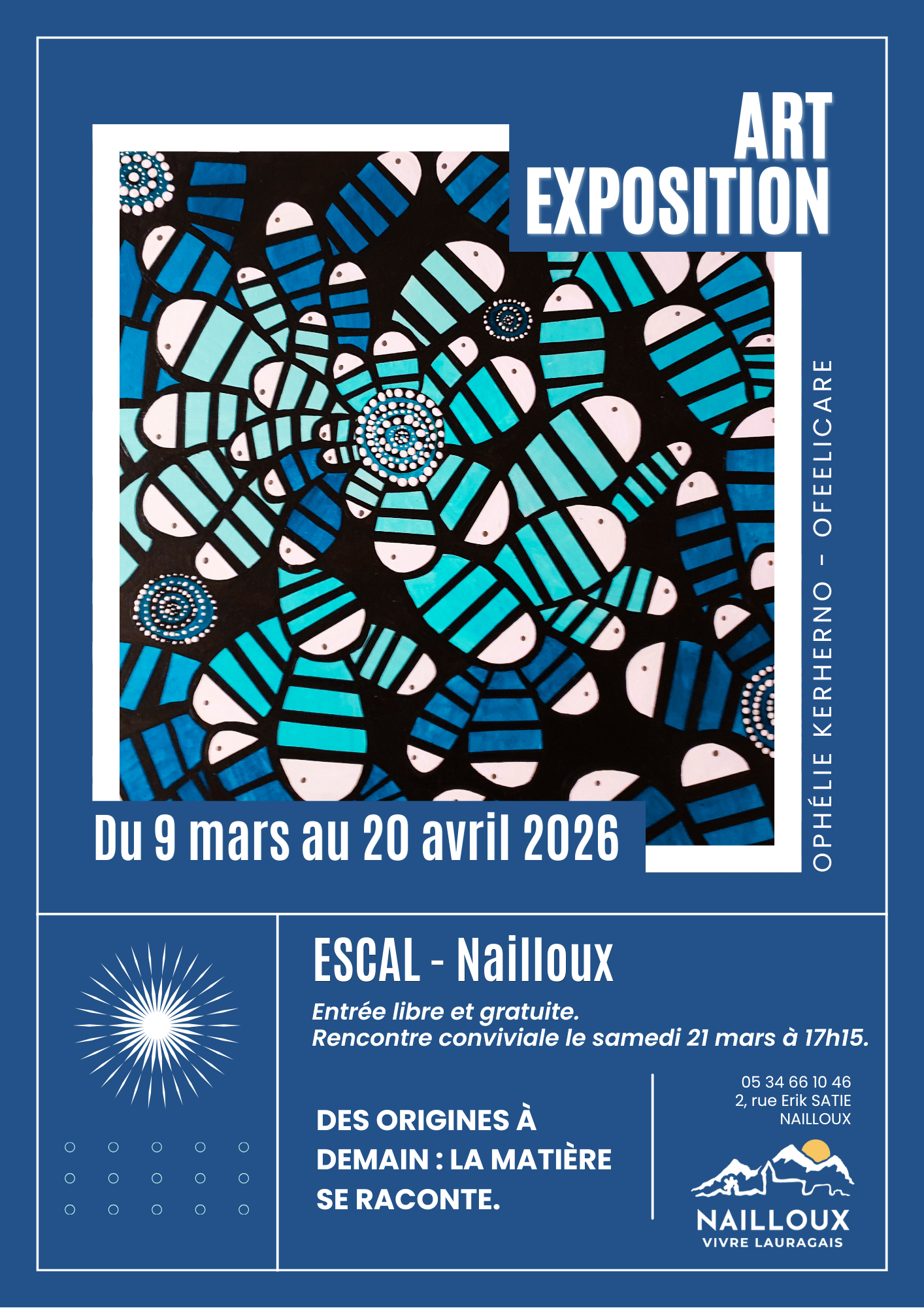 Exposition : " Des origines à demain : la matière se raconte" par Ophélie Kerherno